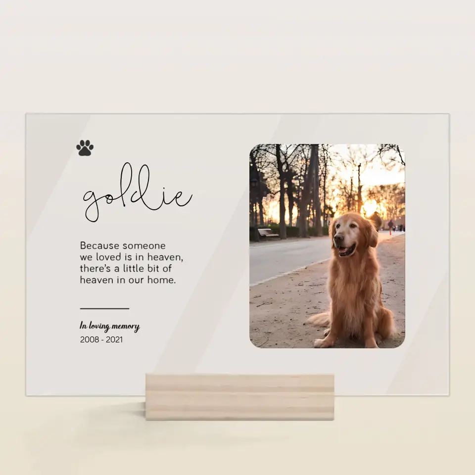Pet Memorial - Personalized Custom Acrylic Plaque - Gift For Dog Lover, Pet Lover, Family