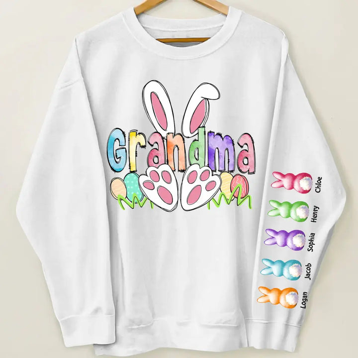 Nana Easter - Personalized Custom Sweatshirt - Mother's Day Gift For Grandma, Mom, Family Members