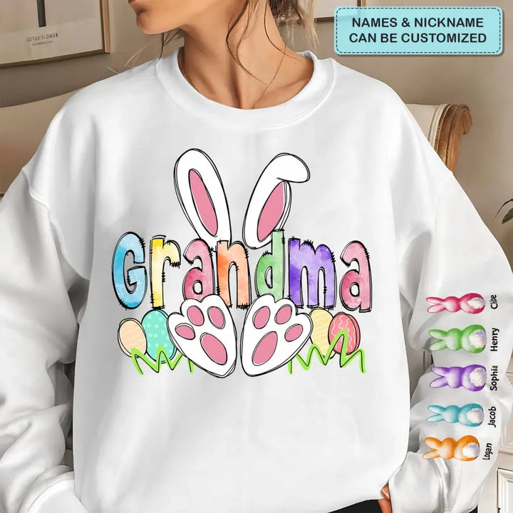 Nana Easter - Personalized Custom Sweatshirt - Mother's Day Gift For Grandma, Mom, Family Members