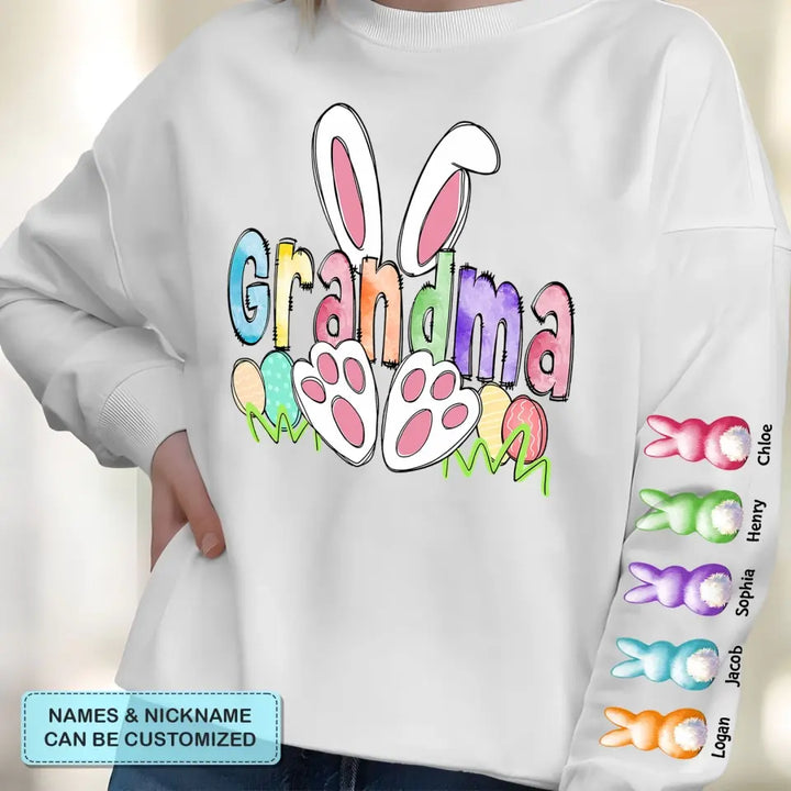 Nana Easter - Personalized Custom Sweatshirt - Mother's Day Gift For Grandma, Mom, Family Members