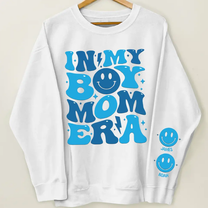 In My Boy Mom Era - Personalized Custom Sweatshirt - Mother's Day Gift For Grandma, Mom, Family Members