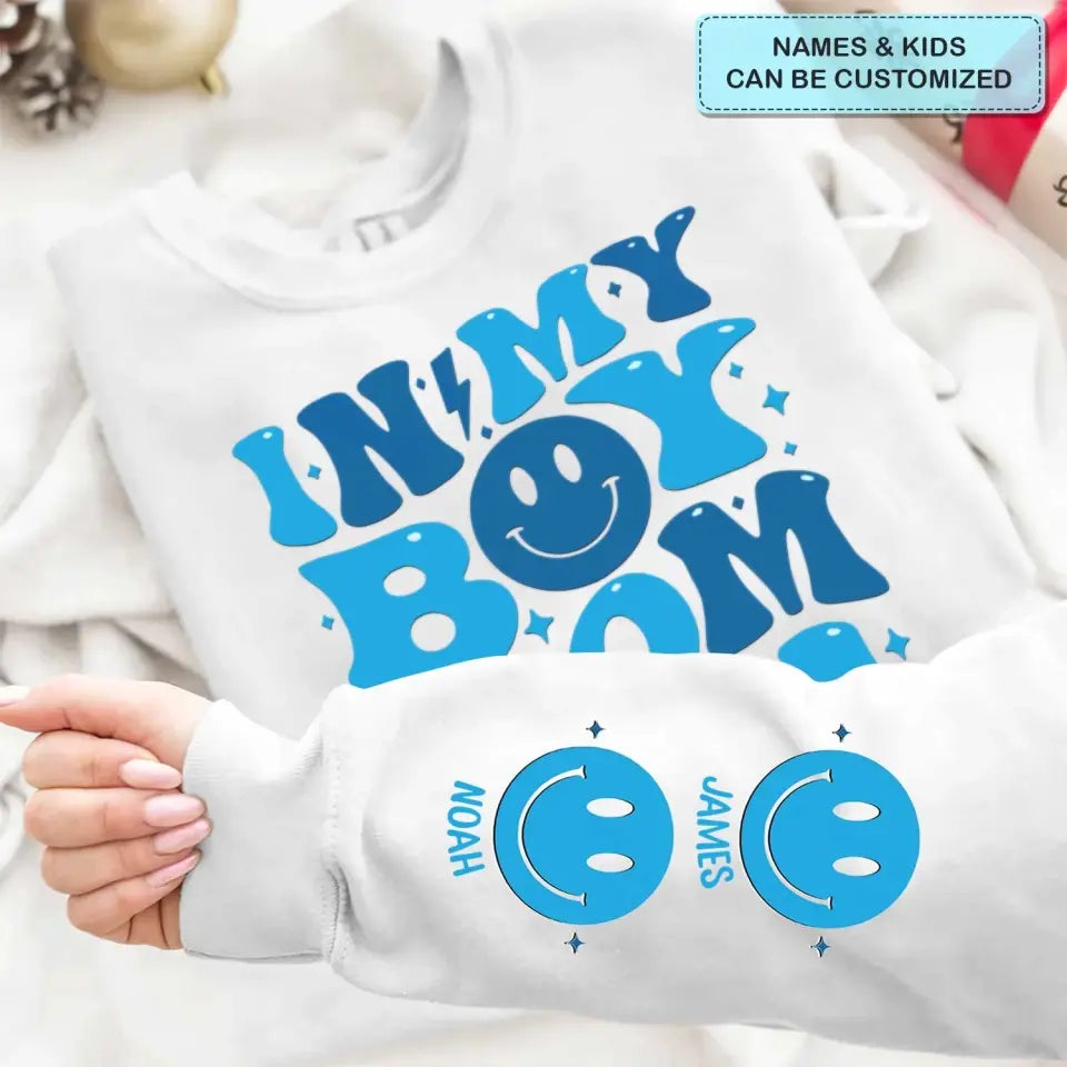 In My Boy Mom Era - Personalized Custom Sweatshirt - Mother's Day Gift For Grandma, Mom, Family Members