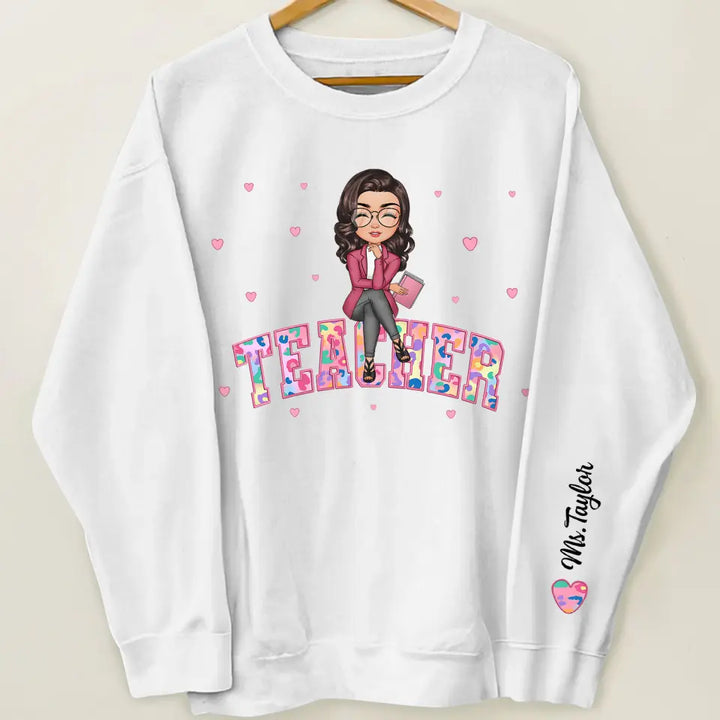 Teacher Easter Vibes - Personalized Custom Sweatshirt - Easter, Teacher's Day, Appreciation Gift For Teacher