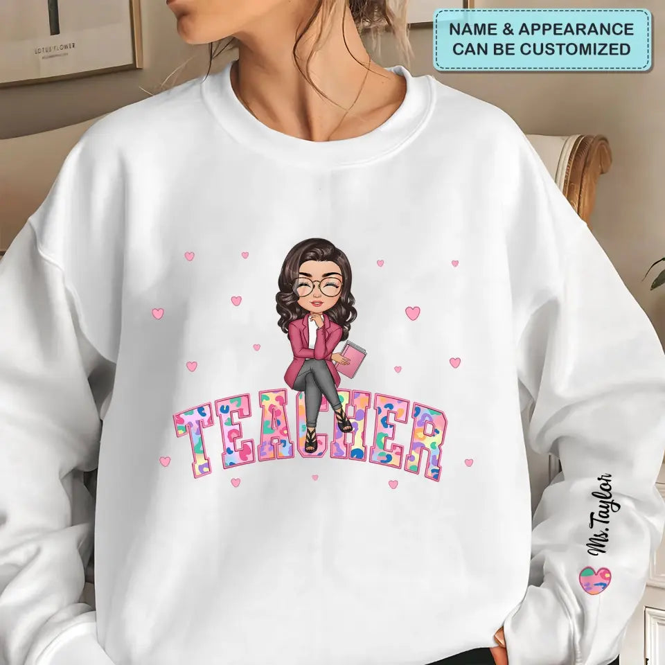 Teacher Easter Vibes - Personalized Custom Sweatshirt - Easter, Teacher's Day, Appreciation Gift For Teacher