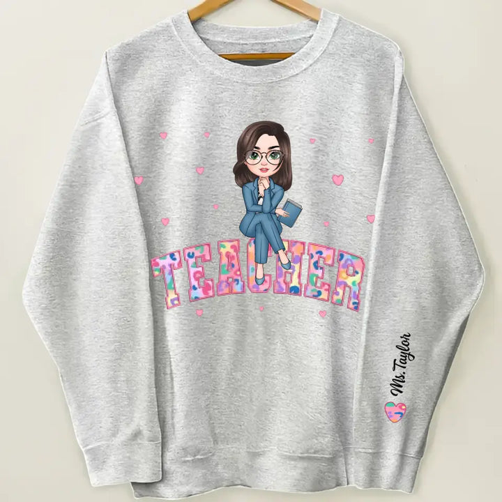 Teacher Easter Vibes - Personalized Custom Sweatshirt - Easter, Teacher's Day, Appreciation Gift For Teacher