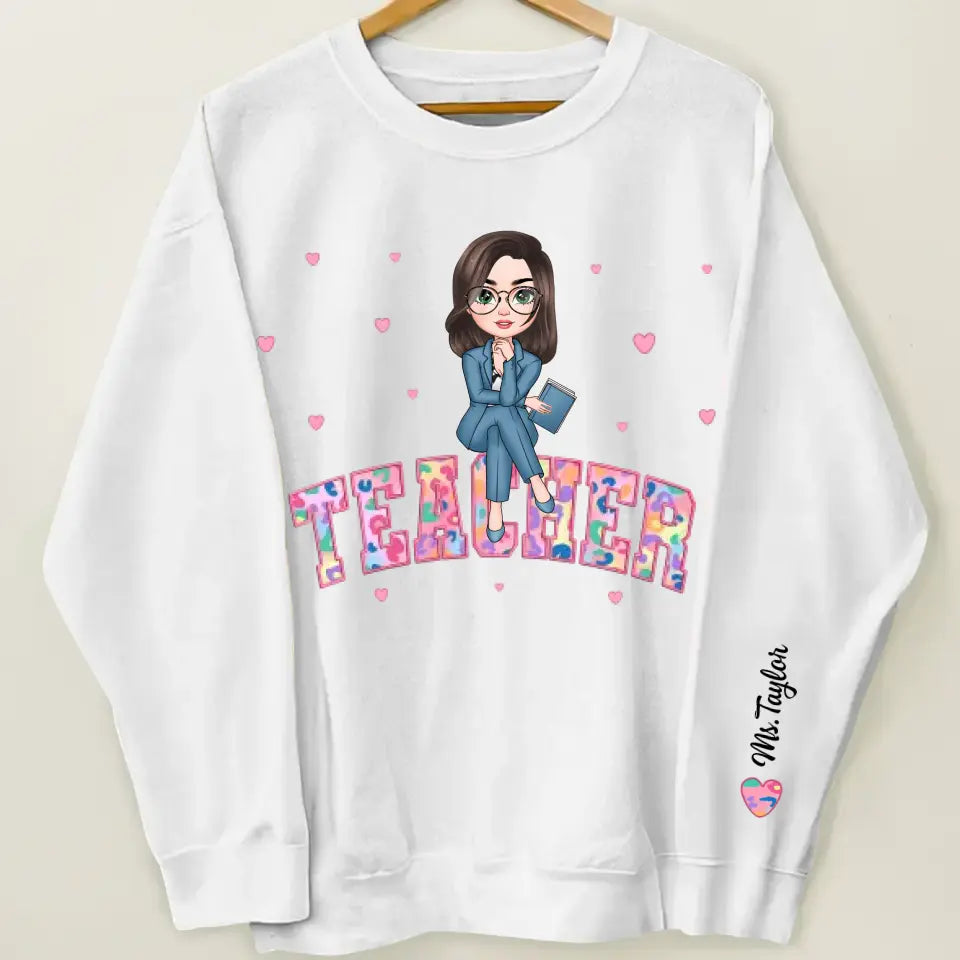 Teacher Easter Vibes - Personalized Custom Sweatshirt - Easter, Teacher's Day, Appreciation Gift For Teacher