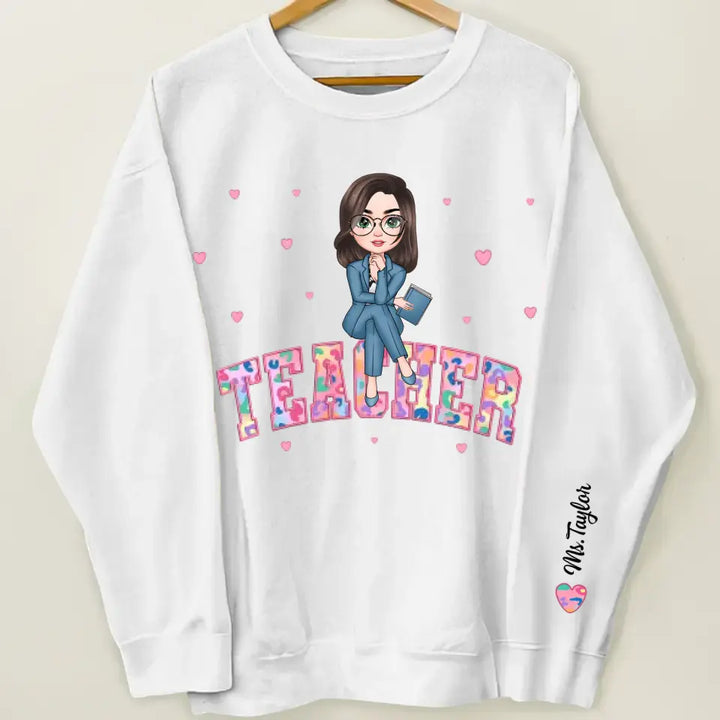 Teacher Easter Vibes - Personalized Custom Sweatshirt - Easter, Teacher's Day, Appreciation Gift For Teacher