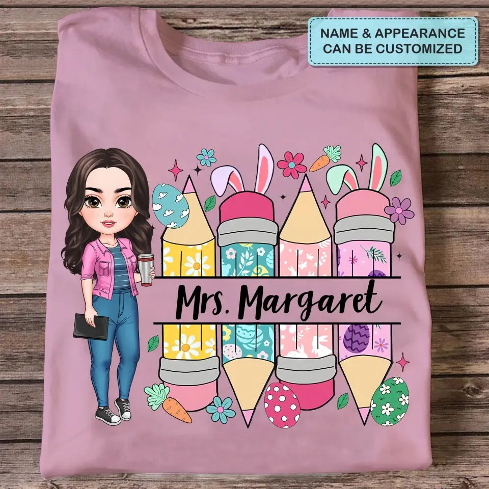 Easter Vibes Teacher - Personalized Custom T-shirt - Teacher's Day, Appreciation Gift For Teacher