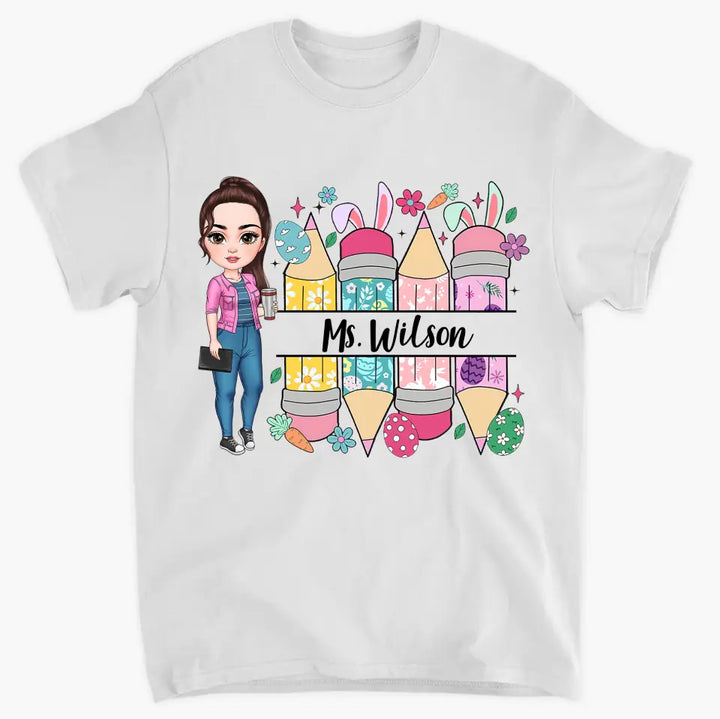 Easter Vibes Teacher - Personalized Custom T-shirt - Teacher's Day, Appreciation Gift For Teacher