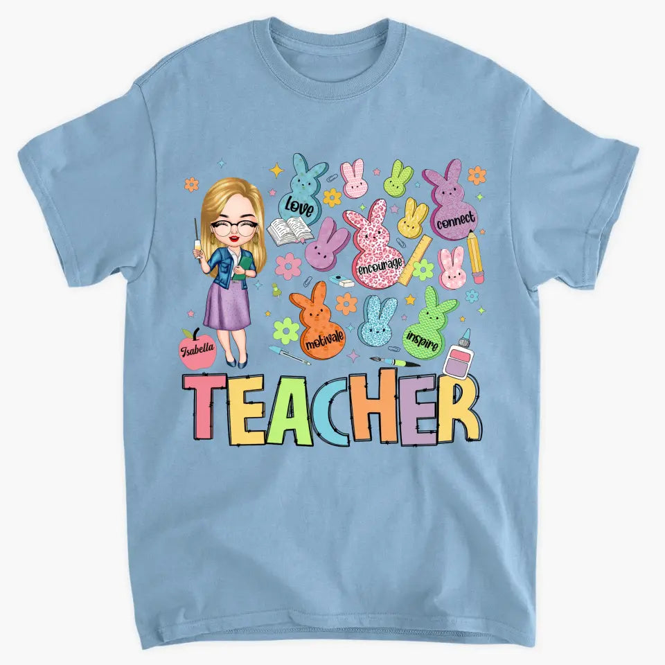 Teacher Of The Sweeties Peeps - Personalized Custom T-shirt - Teacher's Day, Appreciation Gift For Teacher