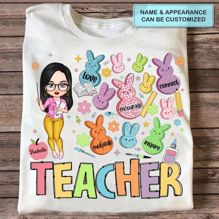 Teacher Of The Sweeties Peeps - Personalized Custom T-shirt - Teacher's Day, Appreciation Gift For Teacher