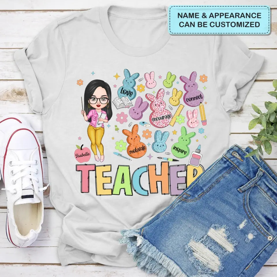 Teacher Of The Sweeties Peeps - Personalized Custom T-shirt - Teacher's Day, Appreciation Gift For Teacher