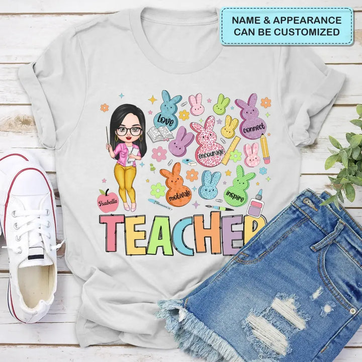 Teacher Of The Sweeties Peeps - Personalized Custom T-shirt - Teacher's Day, Appreciation Gift For Teacher
