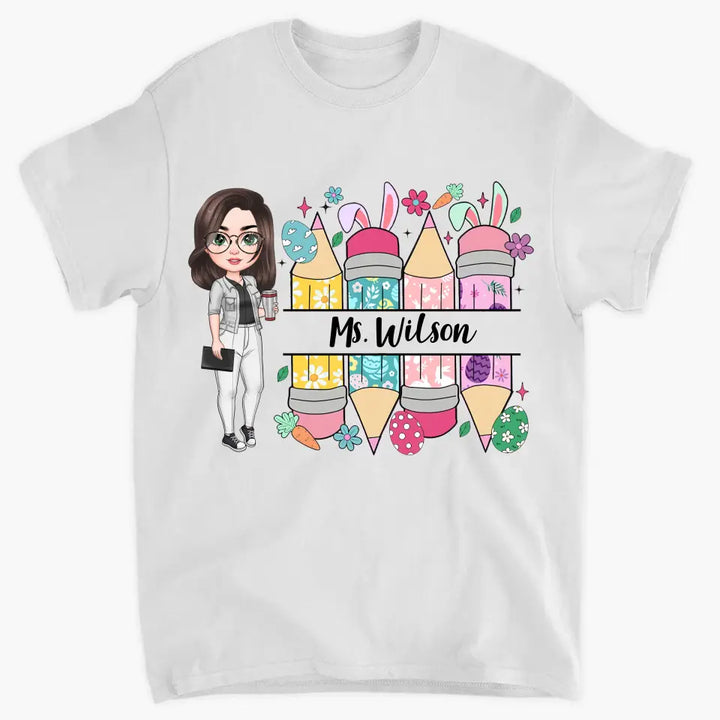 Easter Vibes Teacher - Personalized Custom T-shirt - Teacher's Day, Appreciation Gift For Teacher