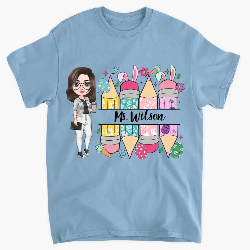 Easter Vibes Teacher - Personalized Custom T-shirt - Teacher's Day, Appreciation Gift For Teacher