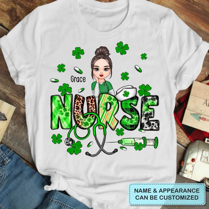 Saint Patrick's Day - Personalized Custom T-shirt - Nurse's Day, Appreciation Gift For Nurse