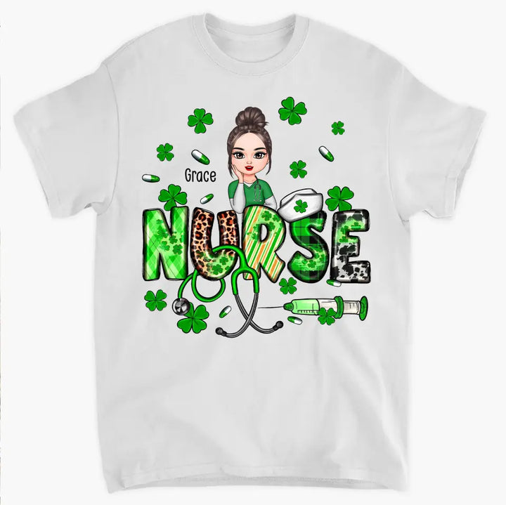 Saint Patrick's Day - Personalized Custom T-shirt - Nurse's Day, Appreciation Gift For Nurse
