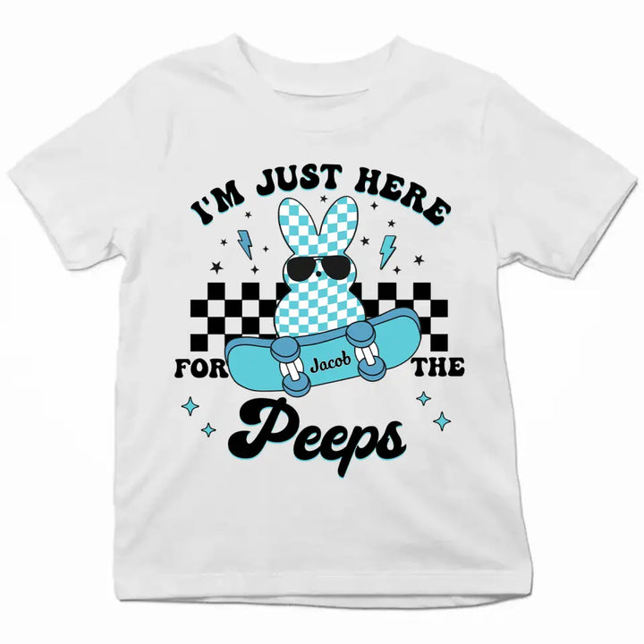 I'm Just Here For The Chicks - Personalized Custom Youth T-shirt - Easter Day's Gift For Kids, Family Members