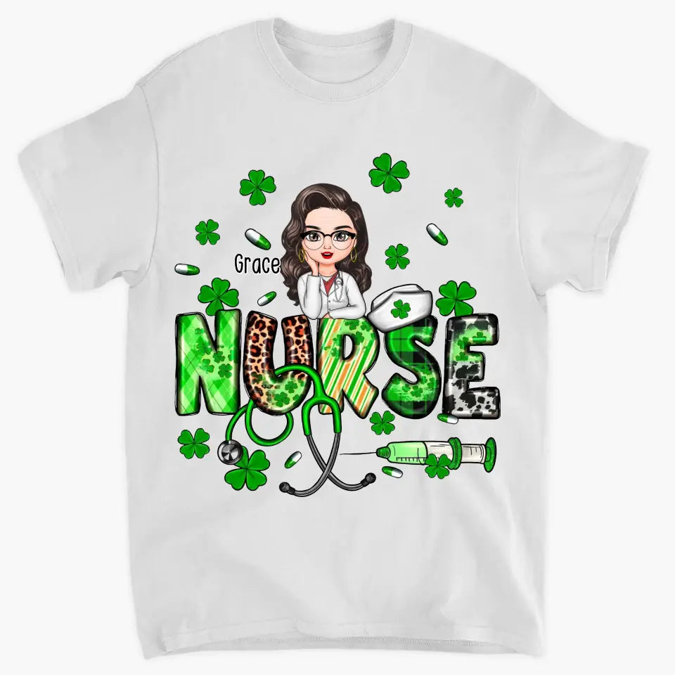 Saint Patrick's Day - Personalized Custom T-shirt - Nurse's Day, Appreciation Gift For Nurse