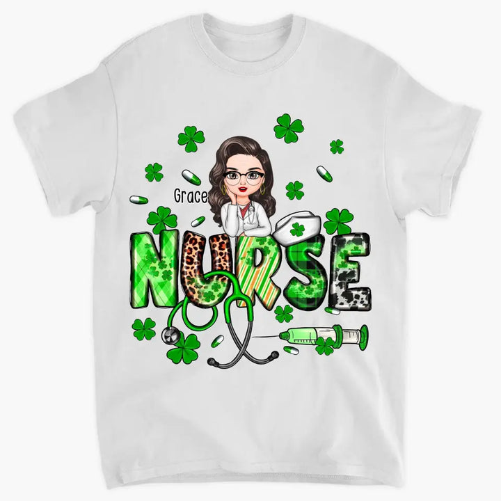 Saint Patrick's Day - Personalized Custom T-shirt - Nurse's Day, Appreciation Gift For Nurse
