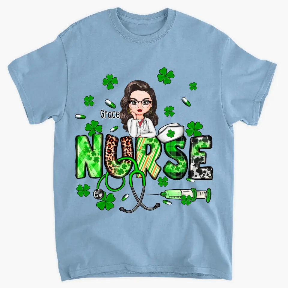 Saint Patrick's Day - Personalized Custom T-shirt - Nurse's Day, Appreciation Gift For Nurse