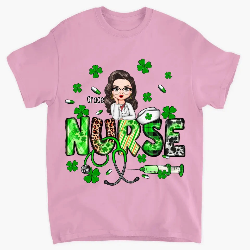 Saint Patrick's Day - Personalized Custom T-shirt - Nurse's Day, Appreciation Gift For Nurse