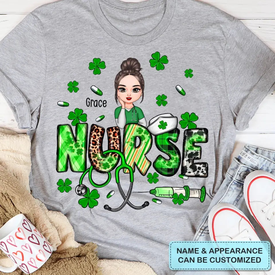 Saint Patrick's Day - Personalized Custom T-shirt - Nurse's Day, Appreciation Gift For Nurse