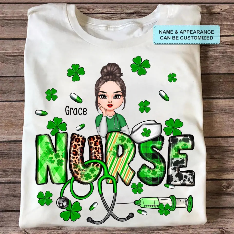 Saint Patrick's Day - Personalized Custom T-shirt - Nurse's Day, Appreciation Gift For Nurse