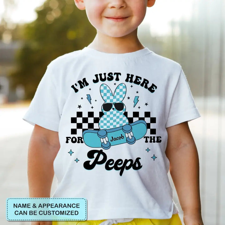 I'm Just Here For The Chicks - Personalized Custom Youth T-shirt - Easter Day's Gift For Kids, Family Members