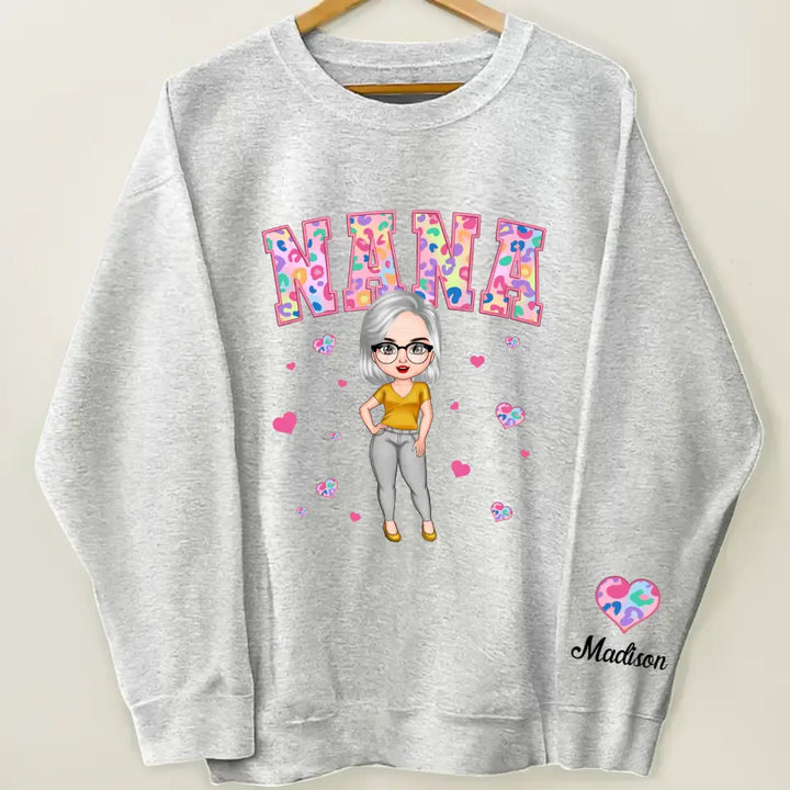 Nana Easter Vibes - Personalized Custom Sweatshirt - Easter, Mother's Day Gift For Grandma, Mom, Family Members