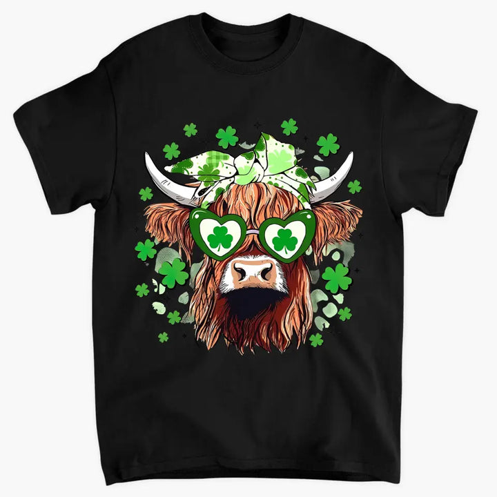Retro Highland Cow - Personalized Custom T-shirt - Gift For Family, Family Members