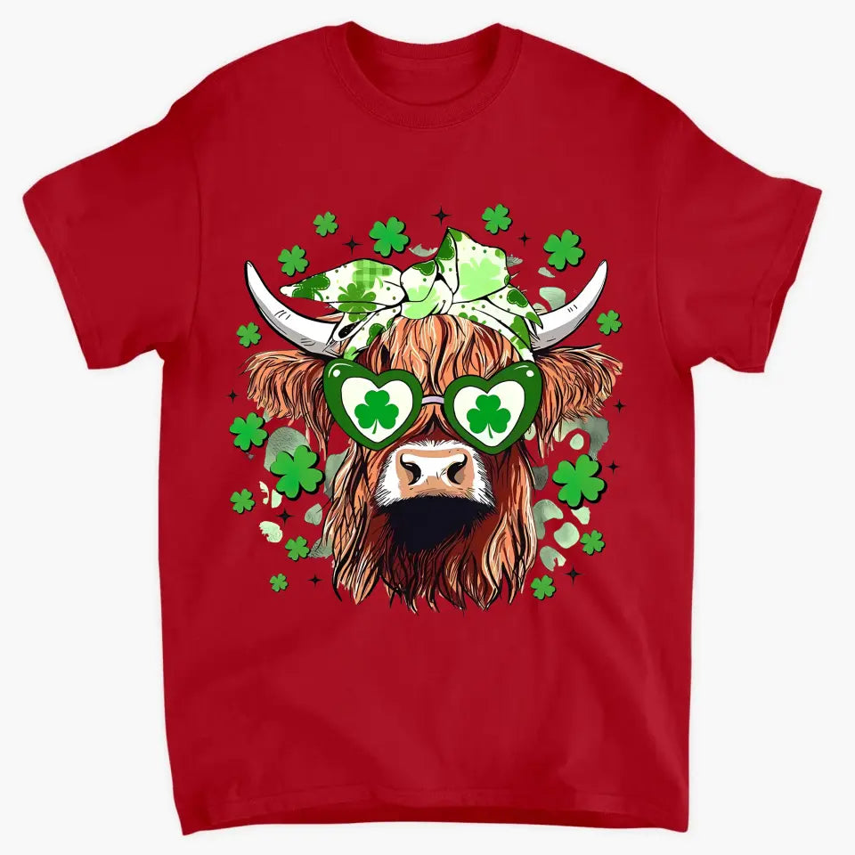 Retro Highland Cow - Personalized Custom T-shirt - Gift For Family, Family Members