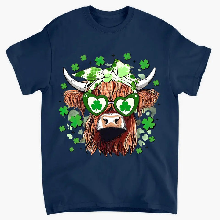 Retro Highland Cow - Personalized Custom T-shirt - Gift For Family, Family Members