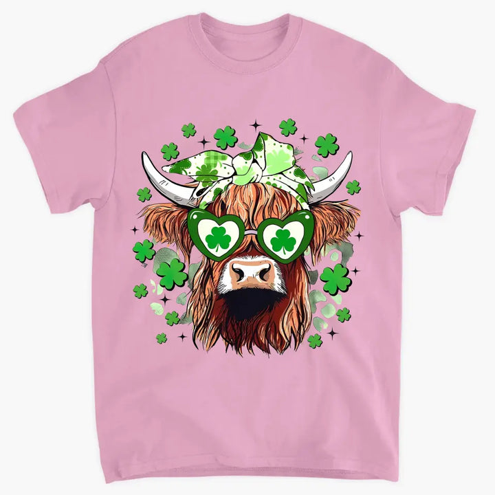Retro Highland Cow - Personalized Custom T-shirt - Gift For Family, Family Members