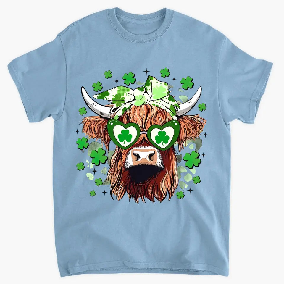 Retro Highland Cow - Personalized Custom T-shirt - Gift For Family, Family Members