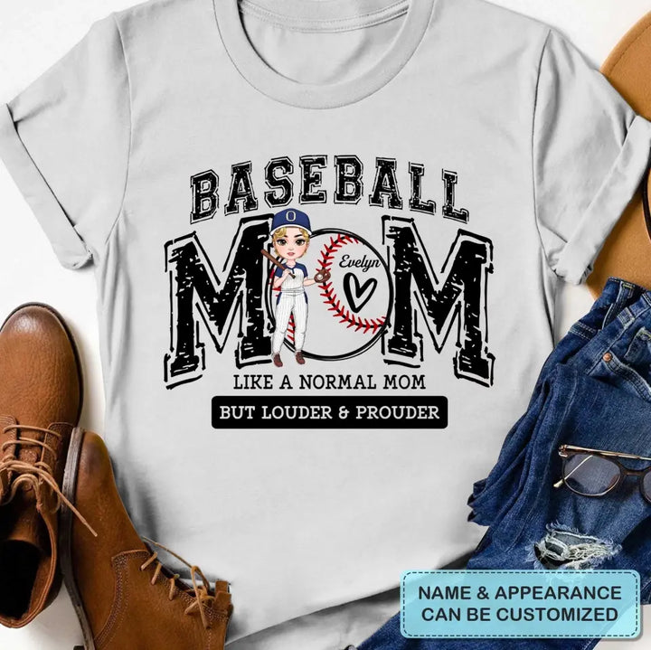 Baseball Mom - Personalized Custom T-shirt - Gift For Mom, Family, Family Members