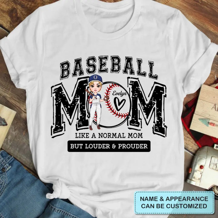 Baseball Mom - Personalized Custom T-shirt - Gift For Mom, Family, Family Members