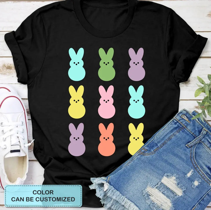 Easter Bunny Peeps V2 - Personalized Custom T-shirt - Easter Gift For Family, Family Members