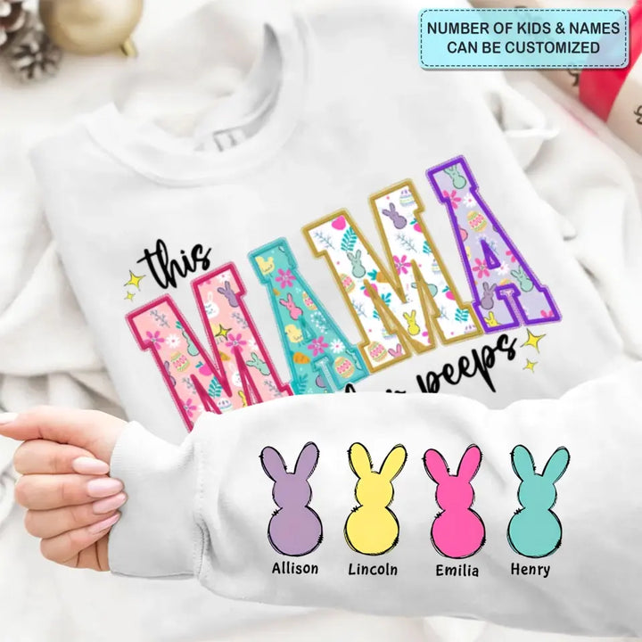 Mama Peeps - Personalized Custom Sweatshirt - Mother's Day Gift For Mom, Family Members