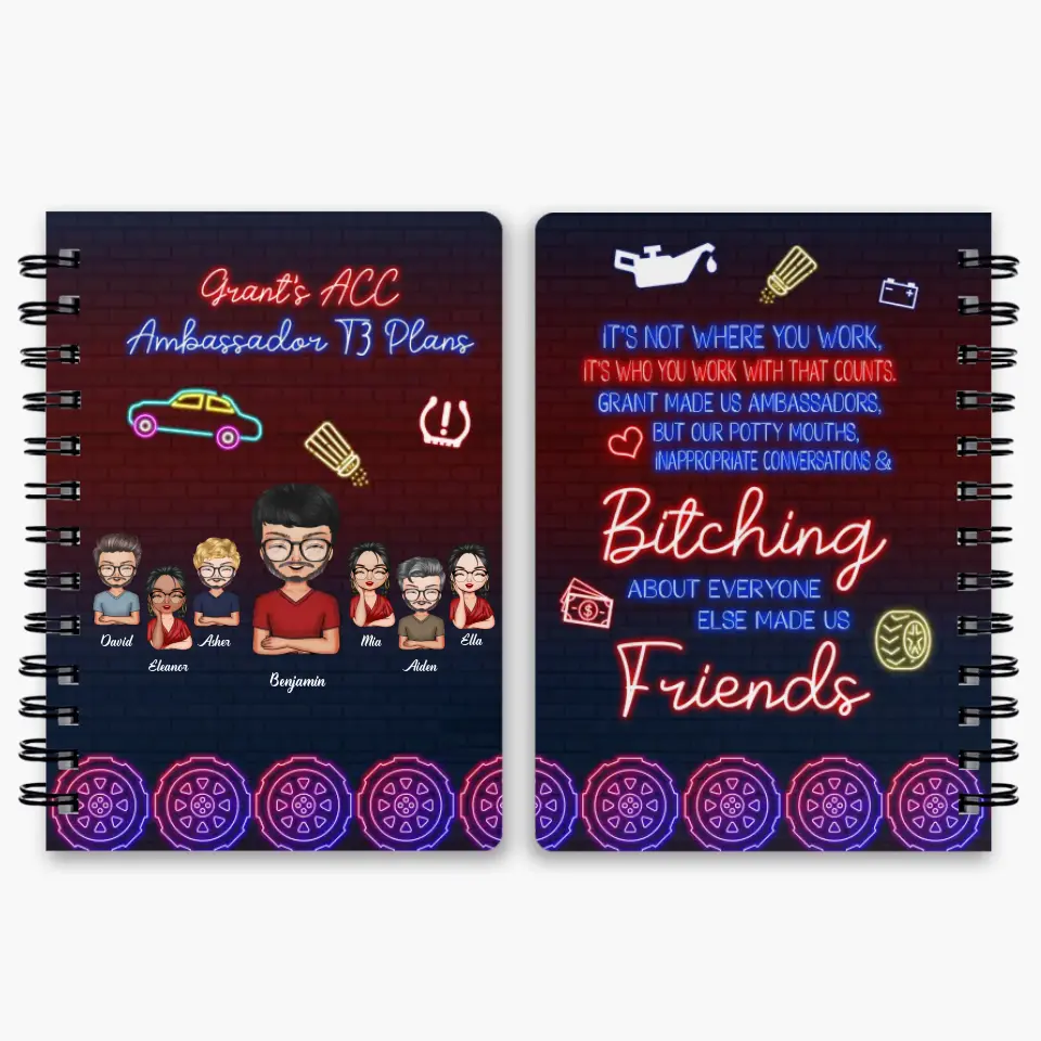 Personalized Spiral Journal - Gift For Colleague - Grant Made Us ACC