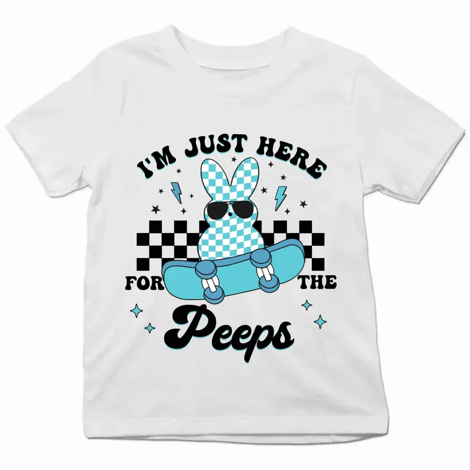 I'm Just Here For The Chicks - Personalized Custom Youth T-shirt - Easter Day's Gift For Kids, Family Members