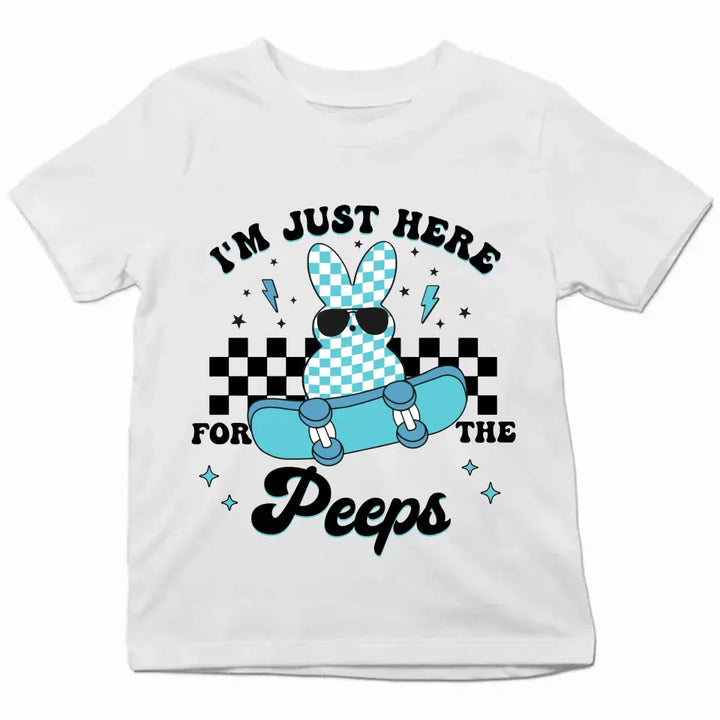 I'm Just Here For The Chicks - Personalized Custom Youth T-shirt - Easter Day's Gift For Kids, Family Members
