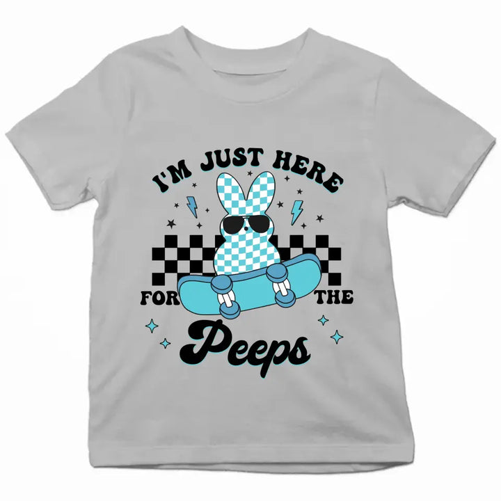 I'm Just Here For The Chicks - Personalized Custom Youth T-shirt - Easter Day's Gift For Kids, Family Members
