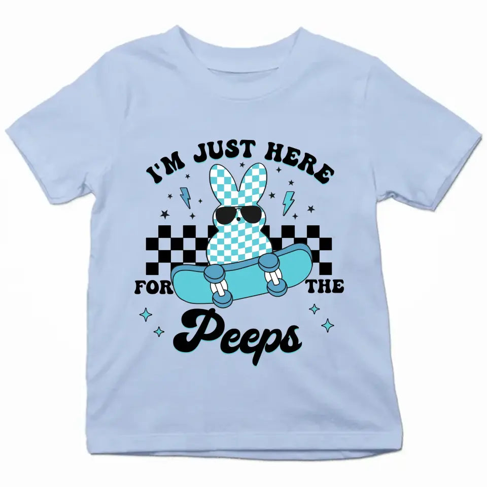 I'm Just Here For The Chicks - Personalized Custom Youth T-shirt - Easter Day's Gift For Kids, Family Members
