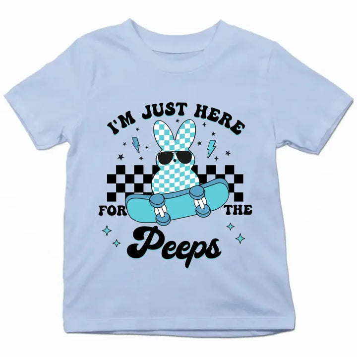 I'm Just Here For The Chicks - Personalized Custom Youth T-shirt - Easter Day's Gift For Kids, Family Members