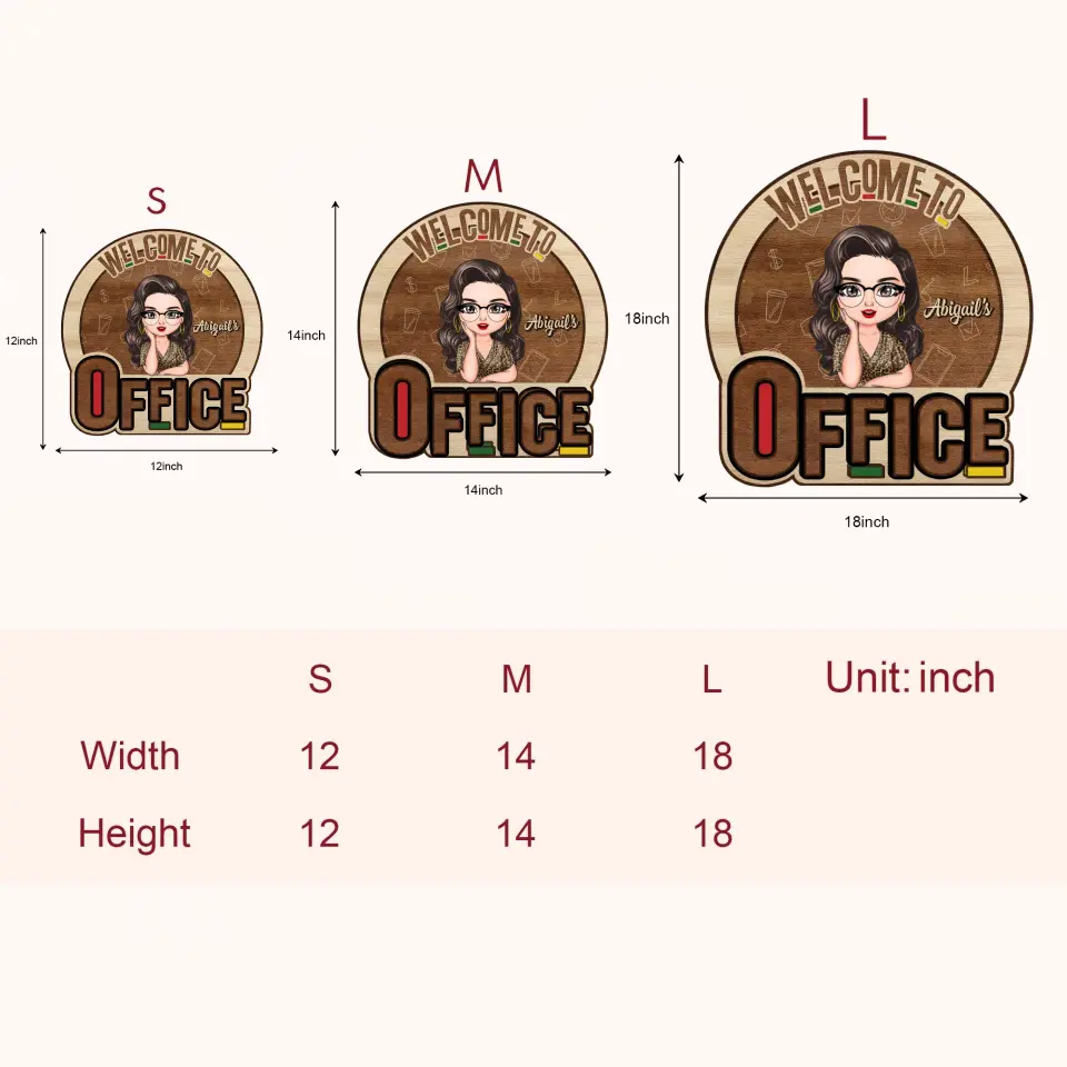 Welcome To My Office 2 - Personalized Custom 2-Layer Door Sign - Gift For Office Staff