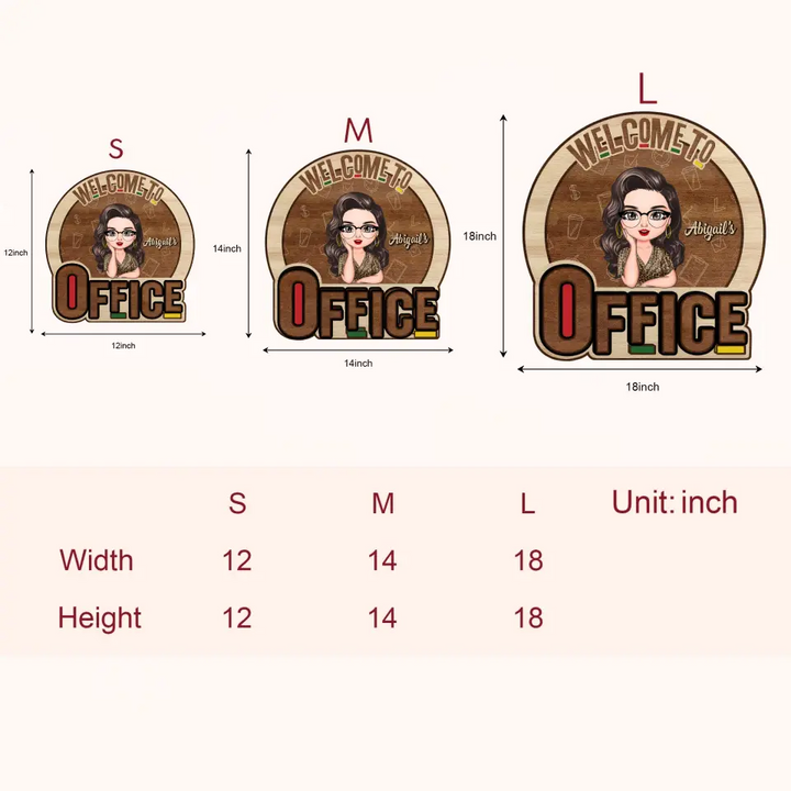 Welcome To My Office 2 - Personalized Custom 2-Layer Door Sign - Gift For Office Staff