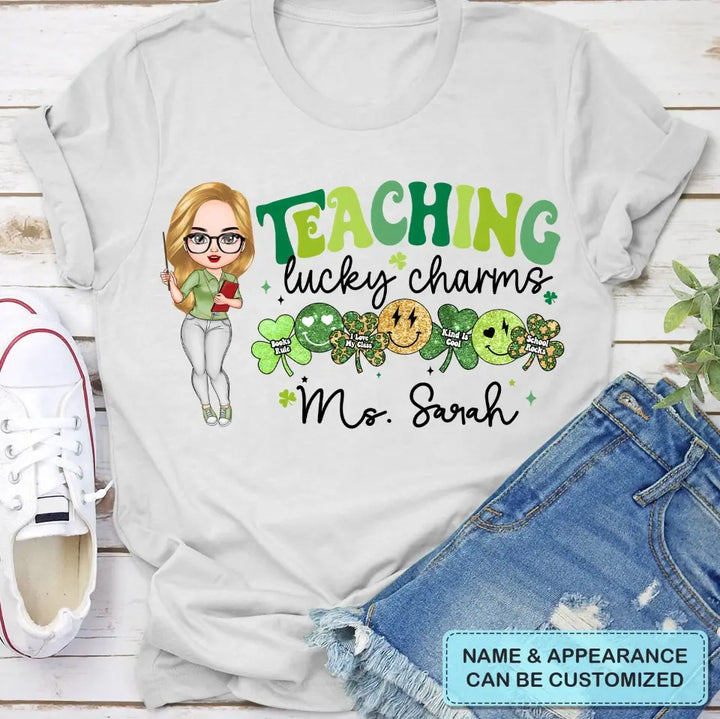 Teaching Lucky Charms - Personalized Custom T-shirt - Teacher's Day, Appreciation Gift For Teacher