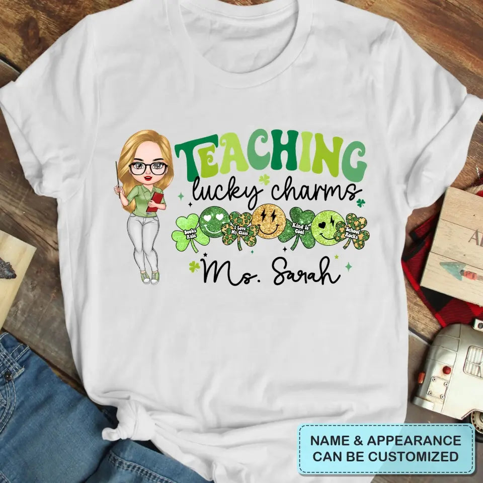 Teaching Lucky Charms - Personalized Custom T-shirt - Teacher's Day, Appreciation Gift For Teacher