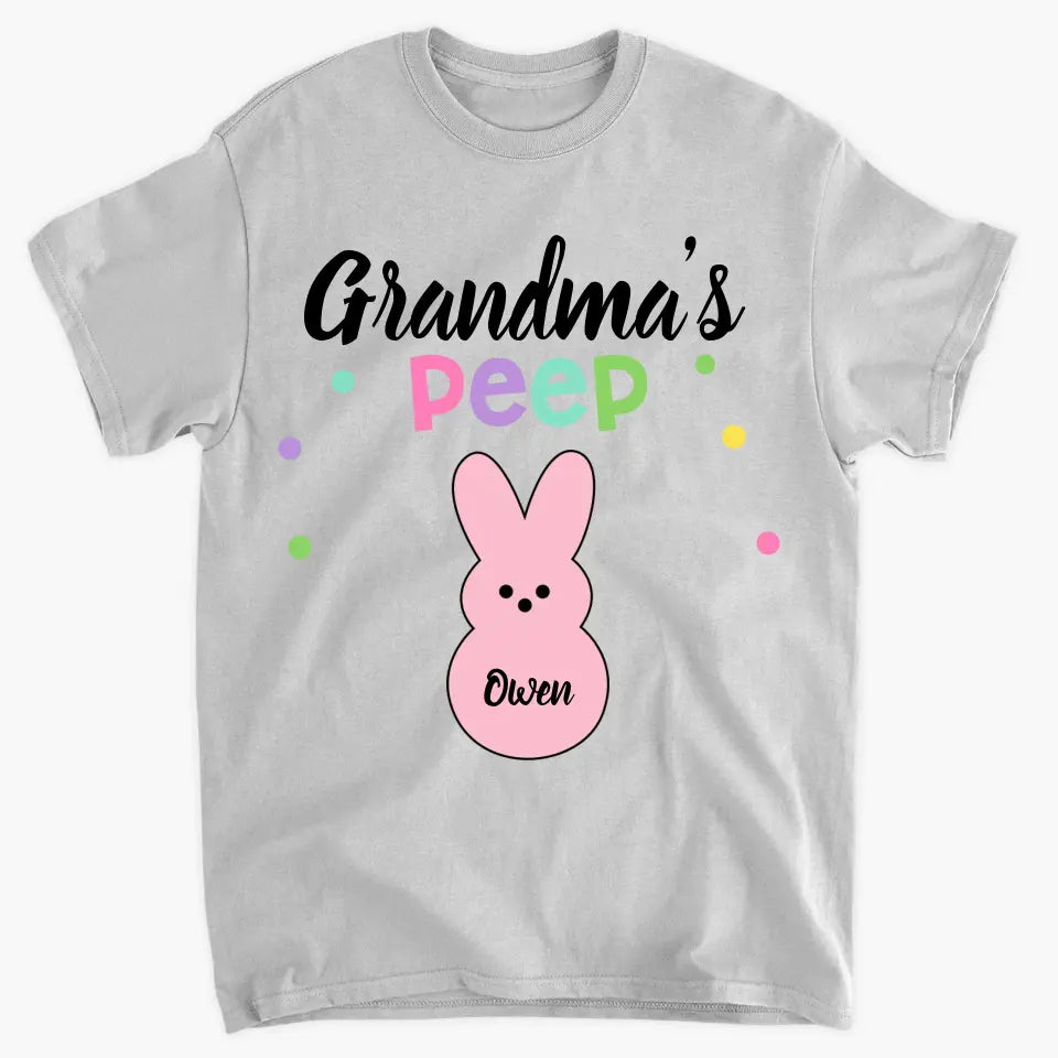 Grandma's Peeps - Personalized Custom T-shirt - Easter Gift For Grandma, Mom, Family Members